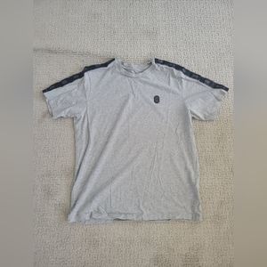 Like New Grey Coach T Shirt with Signature Black Logo Tape, Men's L